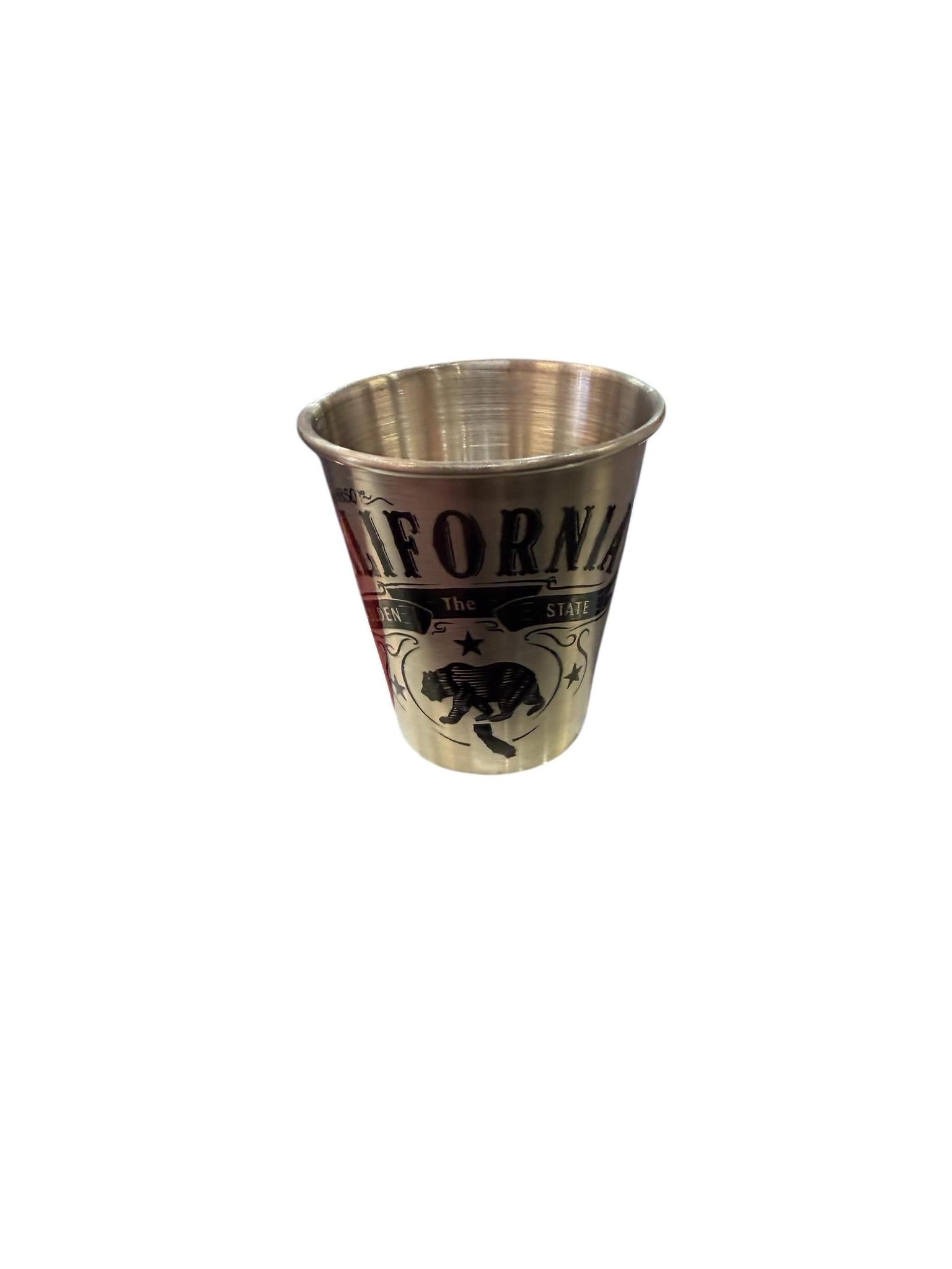 Shot Glass Stainless Steel CA Bear