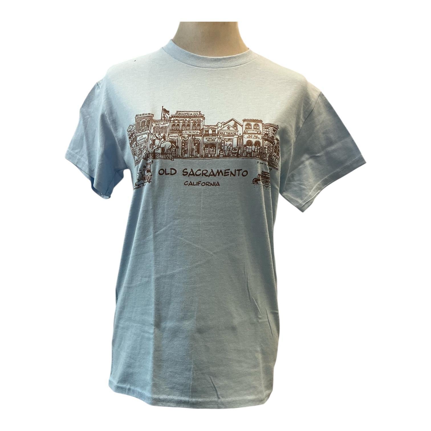 Adult shirt old sac building