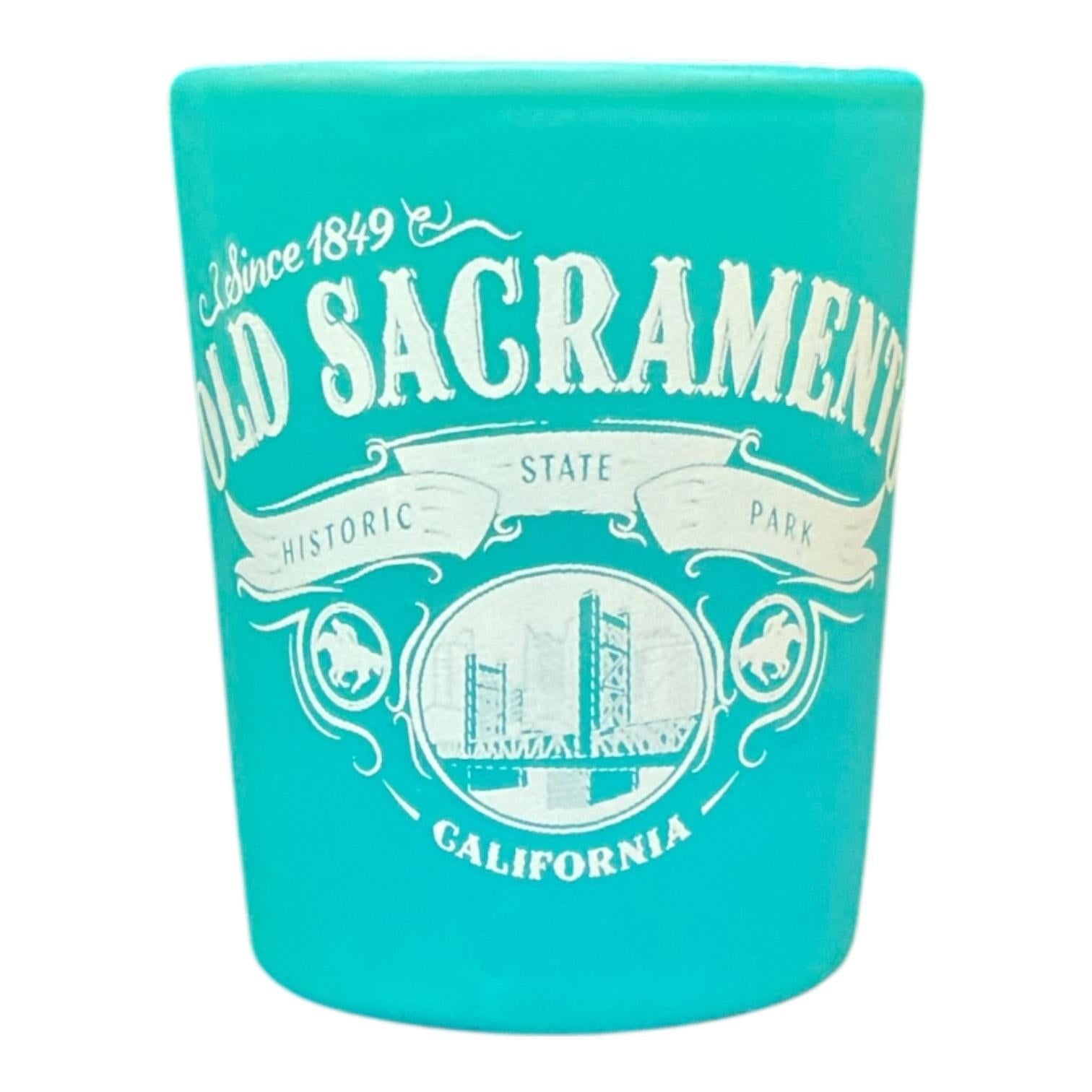 Shot Glass Teal Old Sac