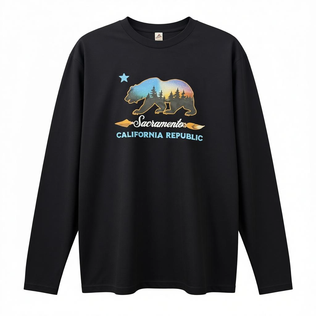 Adult Long Sleeve CA Bear Sac Republic